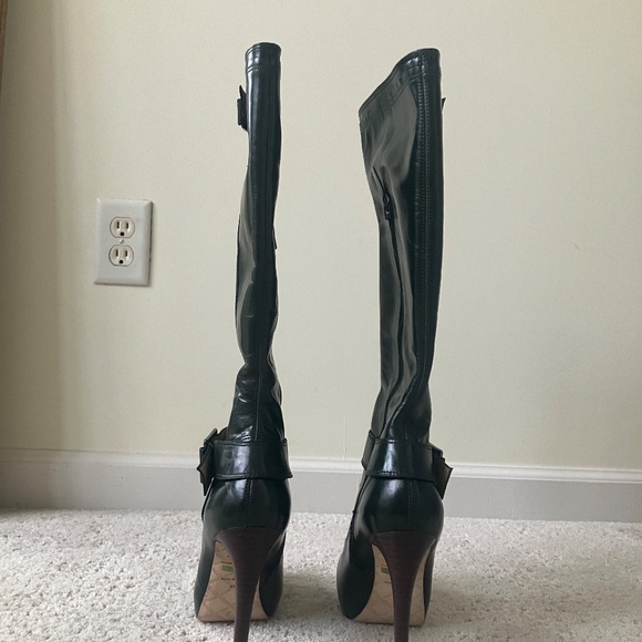 L.A.M.B. Gwen Stefani Vincent Platform Boots Dark Green Size 8 NEW - Picture 12 of 16